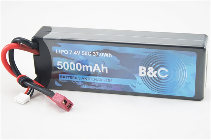 Аккумулятор B&C Li-pol 7.4V 5000mAh 50C (T-Plug) - фото 10241