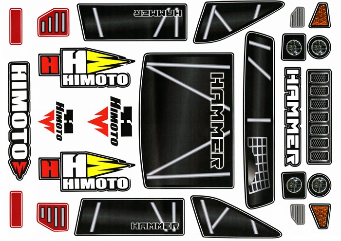 Наклейка для кузова "Himoto Hummer" - фото 12369