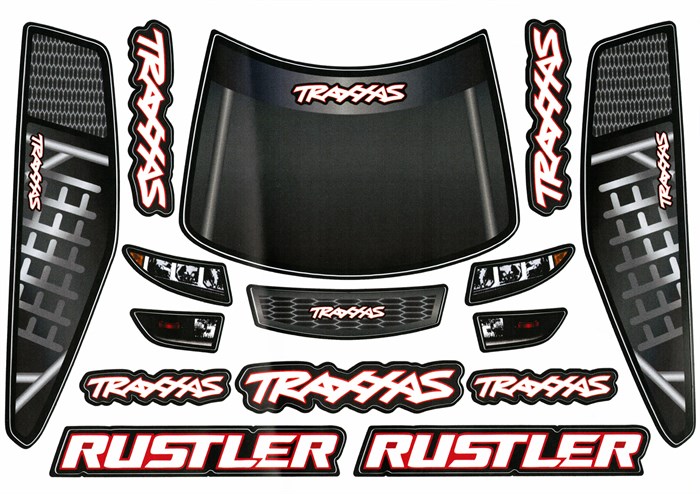 Наклейка для кузова "Traxxas Rustler 1/10" - фото 12386