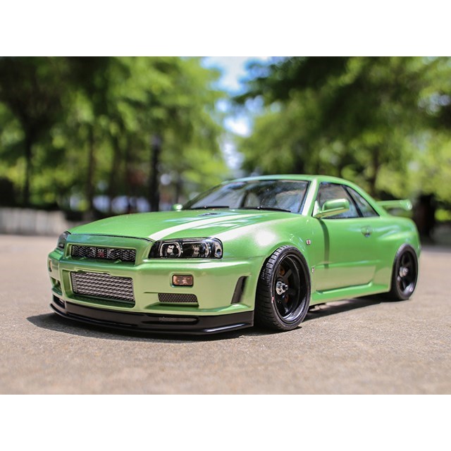 Кузов Killerbody Nissan Skyline GTR R34 зеленый для дрифт моделей 1/10 KB-48626 - фото 15143