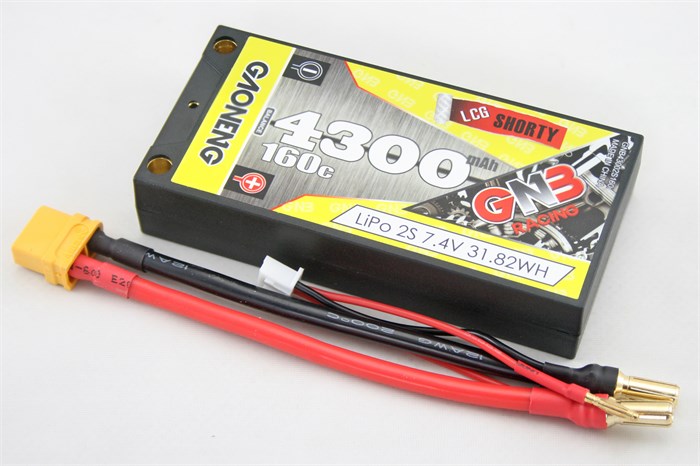Аккумулятор GAONENG Short Pack Li-pol 7.4V 4300mAh 160C DB-7443 - фото 15284
