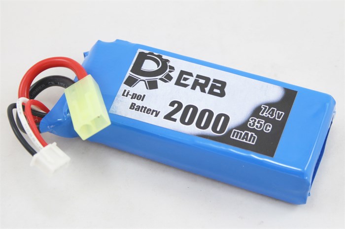 DB-7419 Аккумулятор DERB Li-pol 7.4V 2000mAh (Mini-Tamiya) - фото 7191