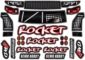 Наклейка для кузова "Remo Hobby Rocket"