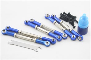 Полный комплект алюминиевых тяг (ключ + фиксатор) для Remo Hobby 1/10 и 1/8 A1958-Full