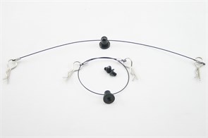 M5387-TRX Клипсы универсальные с тросиком и фиксатором M 5387-TRX